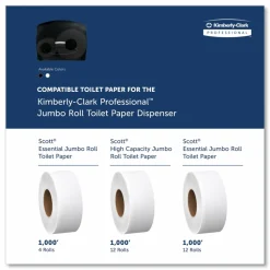 Kimberly-Clark Professional* JRT Jr. Escort Jumbo Bathroom Tissue Dispenser, 13.33 x 5.75 x 16, Smoke