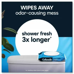 Kimberly-Clark Professional Cottonelle Fresh Care Flushable Wet Wipes, 42 Wipes Per Pouch, Pack Of 2 Pouches