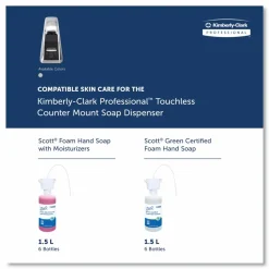 Kimberly-Clark Professional* Touchless Counter Mount Skin Care Dispenser, 1.5 L, 2.12 x 4.25 x 5.56, Chrome