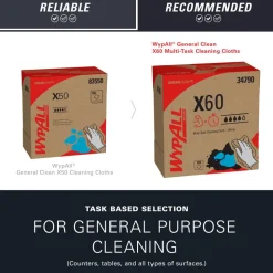 Kimberly-Clark Professional Wipers WypAll X60 Pop-Up Box, 9 1/10