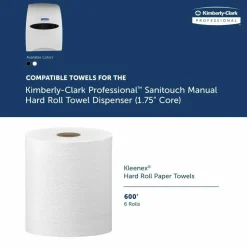 Kimberly-Clark Sanitouch Wall-Mount Hard Roll Towel Dispenser, 16 1/8