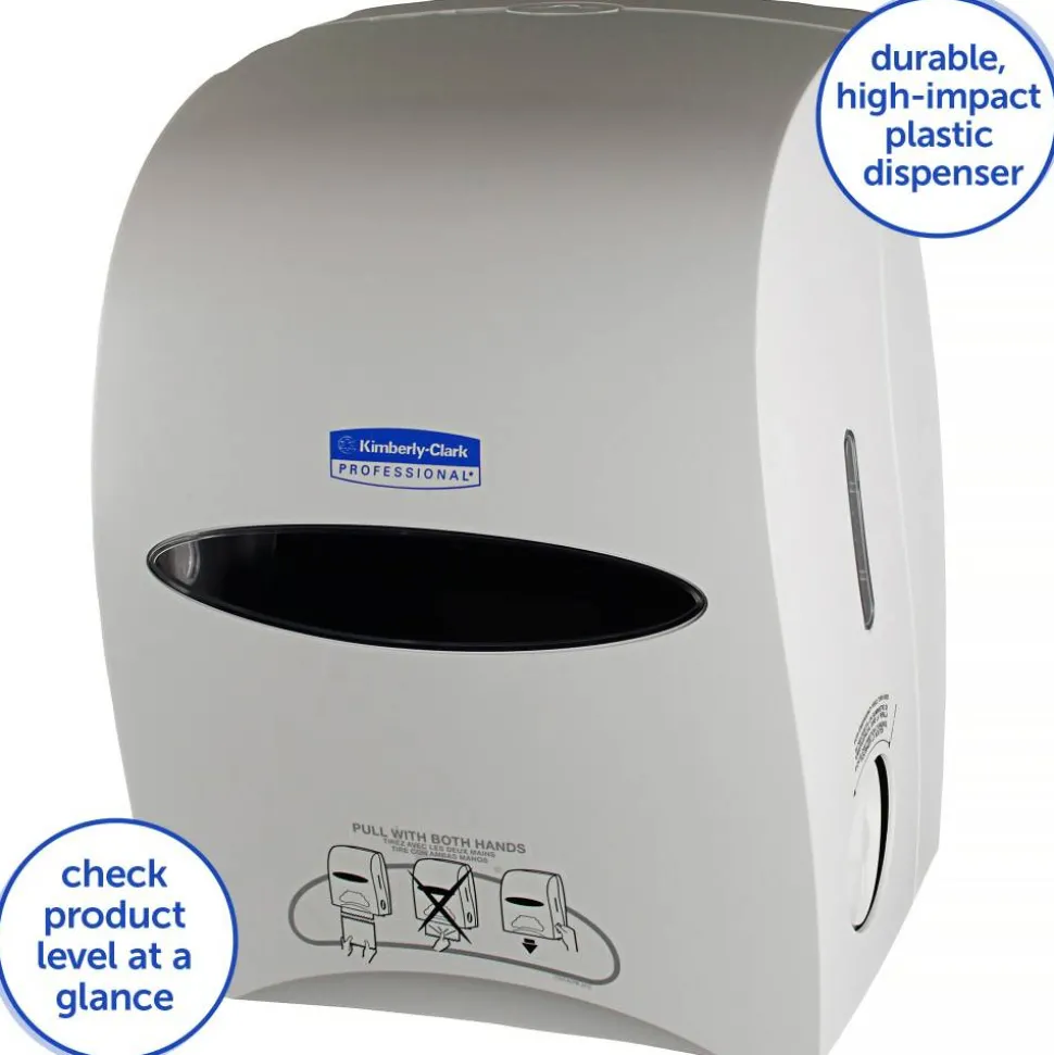 Kimberly-Clark Sanitouch Wall-Mount Hard Roll Towel Dispenser, 16 1/8" x 12 5/8" x 10 1/4", White