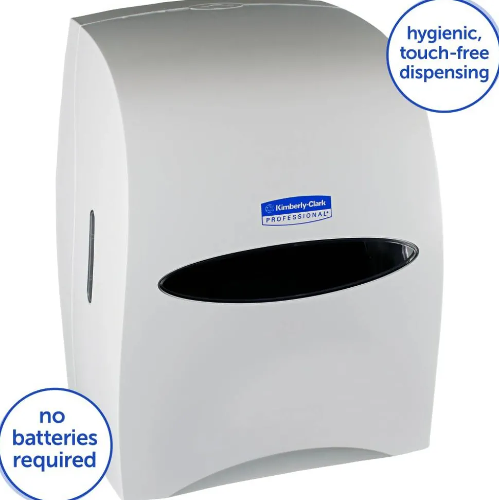 Kimberly-Clark Sanitouch Wall-Mount Hard Roll Towel Dispenser, 16 1/8" x 12 5/8" x 10 1/4", White