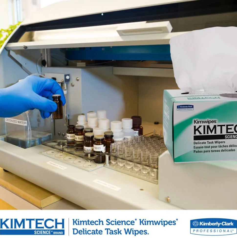 KIMTECH Kimwipes 1-Ply Delicate Task Wipers, 4-7/16" x 8-7/16", White, Box Of 280 Wipes