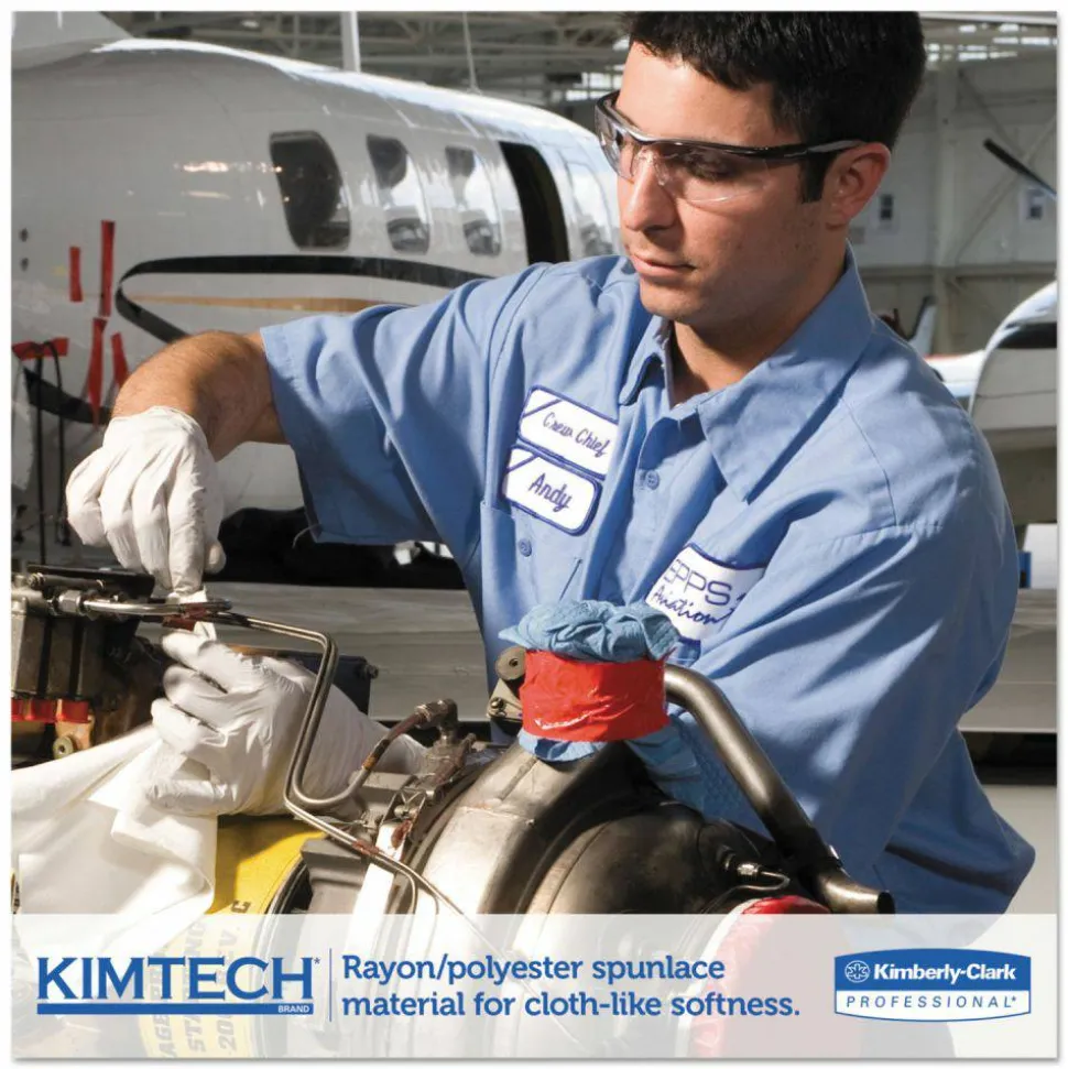 Kimtech SCOTTPURE Critical Task Wipers, 12 x 23, White, 50/Box, 8 Boxes/Carton