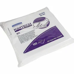 Kimtech W5 Critical Task Dry Wipers, Flat Double Bag, Spunlace, 9 x 9, Unscented, White, 100/Pack, 5 Packs/Carton