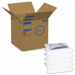 Kimtech W5 Critical Task Dry Wipers, Flat Double Bag, Spunlace, 9 x 9, Unscented, White, 100/Pack, 5 Packs/Carton
