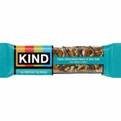KIND Dark Chocolate, Nuts & Sea Salt Bars, 1.41 Oz, Box Of 12