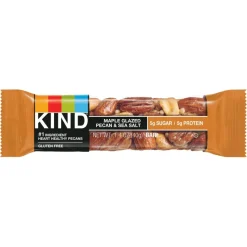 KIND Maple Glazed Pecan And Sea Salt Nut And Spice Bars, 1.4 Oz, Box Of 12