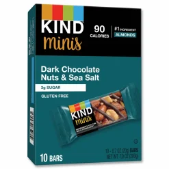 KIND Minis, Dark Chocolate Nuts/Sea Salt, 0.7 oz Bar, 10/Pack