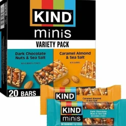 KIND Minis Nuts & Sea Salt Nut Bars Variety - Cholesterol-free, Gluten-free, Low Glycemic, Trans Fat Free, Low Sugar, Low Sodium - 27964
