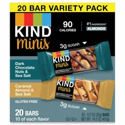 KIND Minis Nuts & Sea Salt Nut Bars Variety - Cholesterol-free, Gluten-free, Low Glycemic, Trans Fat Free, Low Sugar, Low Sodium - 27964