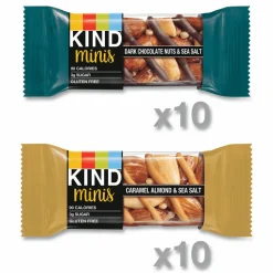 KIND Minis Nuts & Sea Salt Nut Bars Variety - Cholesterol-free, Gluten-free, Low Glycemic, Trans Fat Free, Low Sugar, Low Sodium - 27964