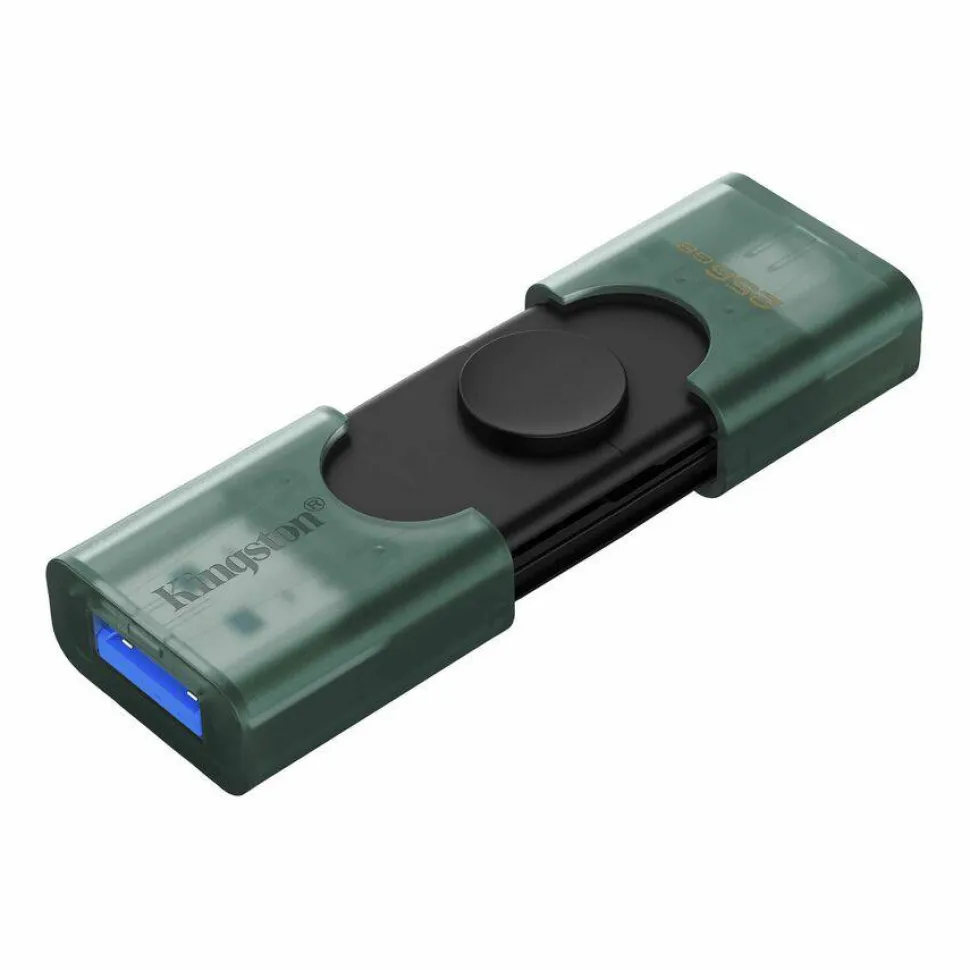 Kingston DataTraveler Duo 256GB (USB 3.2 (Gen 1) Type A + USB 3.2 (Gen 1) Type C) On-The-Go Flash Drive