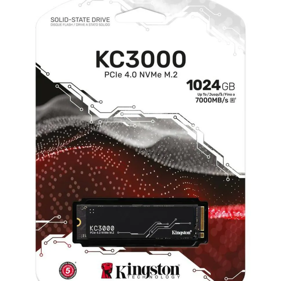 Kingston KC3000 1 TB Solid State Drive - M.2 2280 Internal - PCI Express NVMe (PCI Express NVMe 4.0 x4)