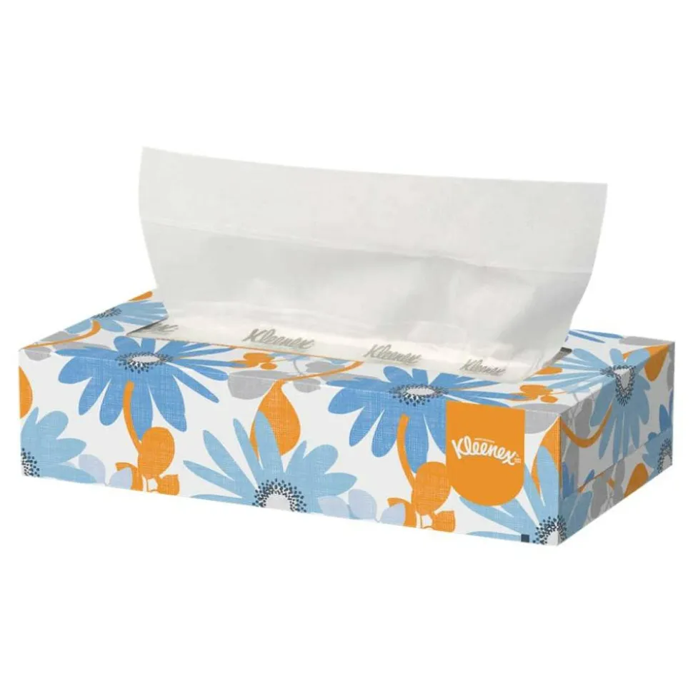 Kleenex FSC Certified 2-Ply Facial Tissues, 8 2/5" x 8 3/5", White, 125 Tissues Per Box, Case Of 48 Boxes