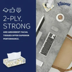 Kleenex FSC Certified 2-Ply Facial Tissues, 8 2/5