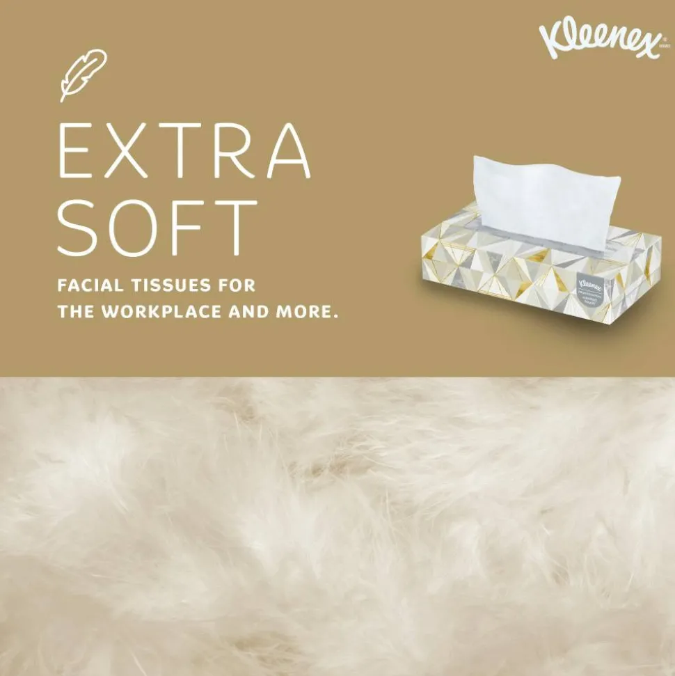 Kleenex FSC Certified 2-Ply Facial Tissues, 8 2/5" x 8 3/5", White, 125 Tissues Per Box, Case Of 48 Boxes
