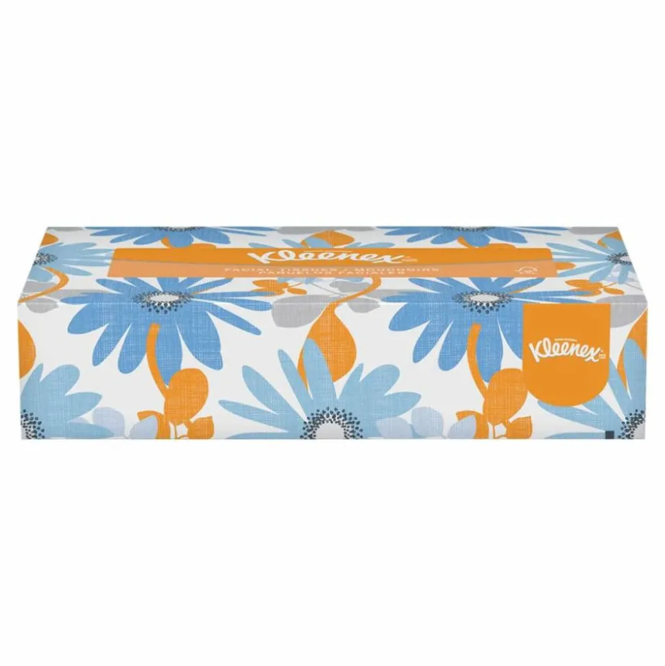 Kleenex FSC Certified 2-Ply Facial Tissues, 8 2/5" x 8 3/5", White, 125 Tissues Per Box, Case Of 48 Boxes