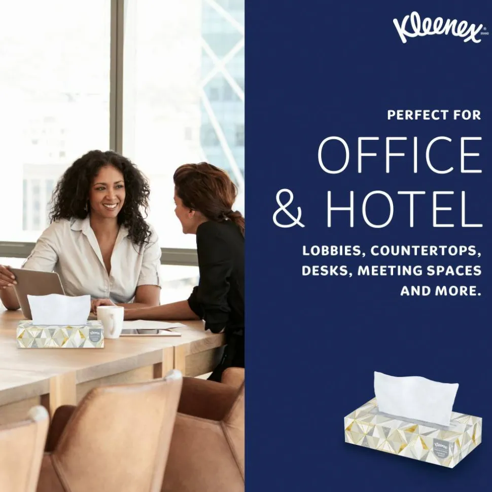Kleenex FSC Certified 2-Ply Facial Tissues, 8 2/5" x 8 3/5", White, 125 Tissues Per Box, Case Of 48 Boxes
