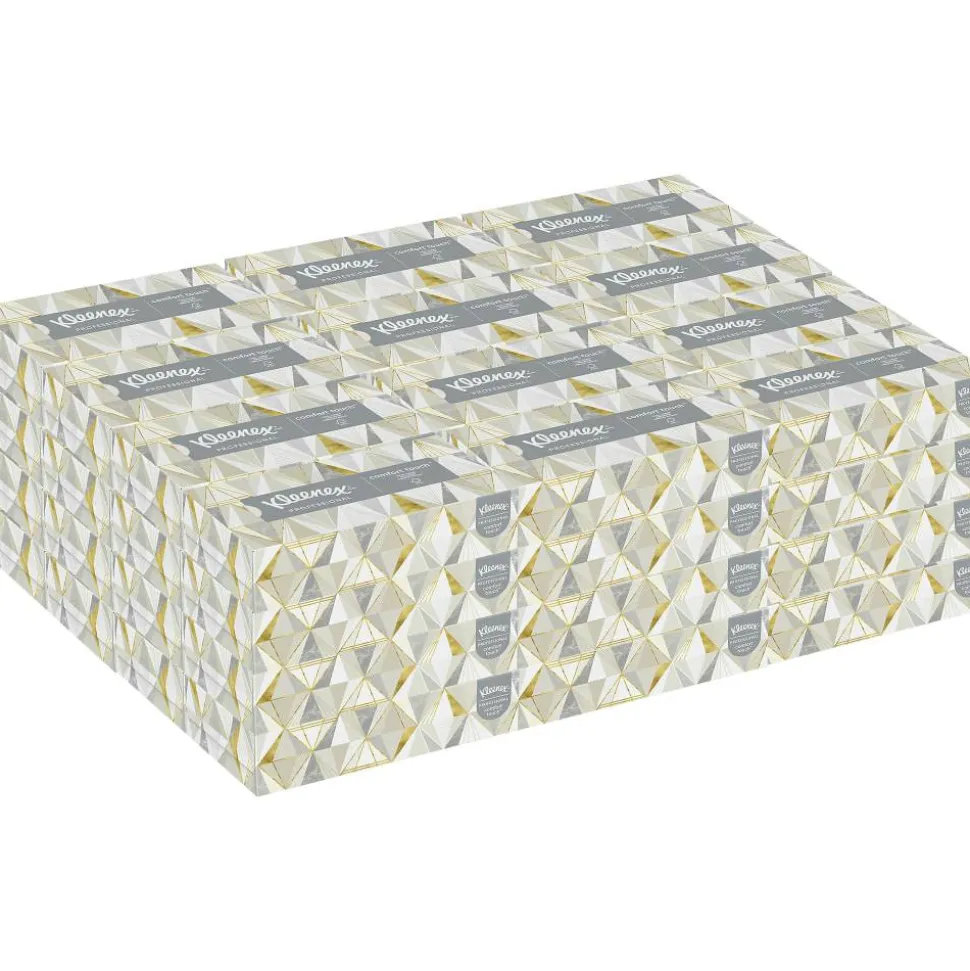 Kleenex FSC Certified 2-Ply Facial Tissues, 8 2/5" x 8 3/5", White, 125 Tissues Per Box, Case Of 48 Boxes