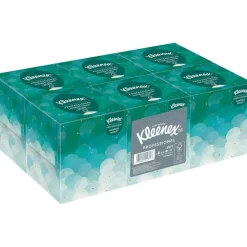 Kleenex Professional Facial Tissue, Upright Facial Tissue Cube Boxes for Business, 90 Sheets, 6 Boxes