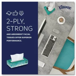 Kleenex White Facial Tissue for Business, Pop-Up Box, 2-Ply, 100 Sheets/Box, 36 Boxes/Carton
