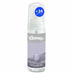 Kleenex Alcohol-Free Foam Hand Sanitizer, 1.5 oz Pump Bottle, Unscented, 24/Carton