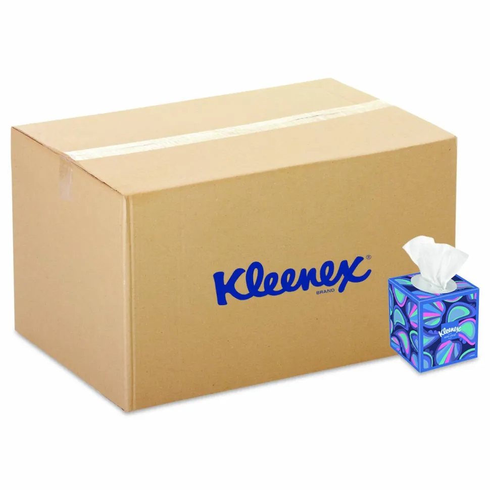 Kleenex Anti-Viral Facial Tissue, 3-Ply, White, 55 Sheets/Box, 27 Boxes/Carton
