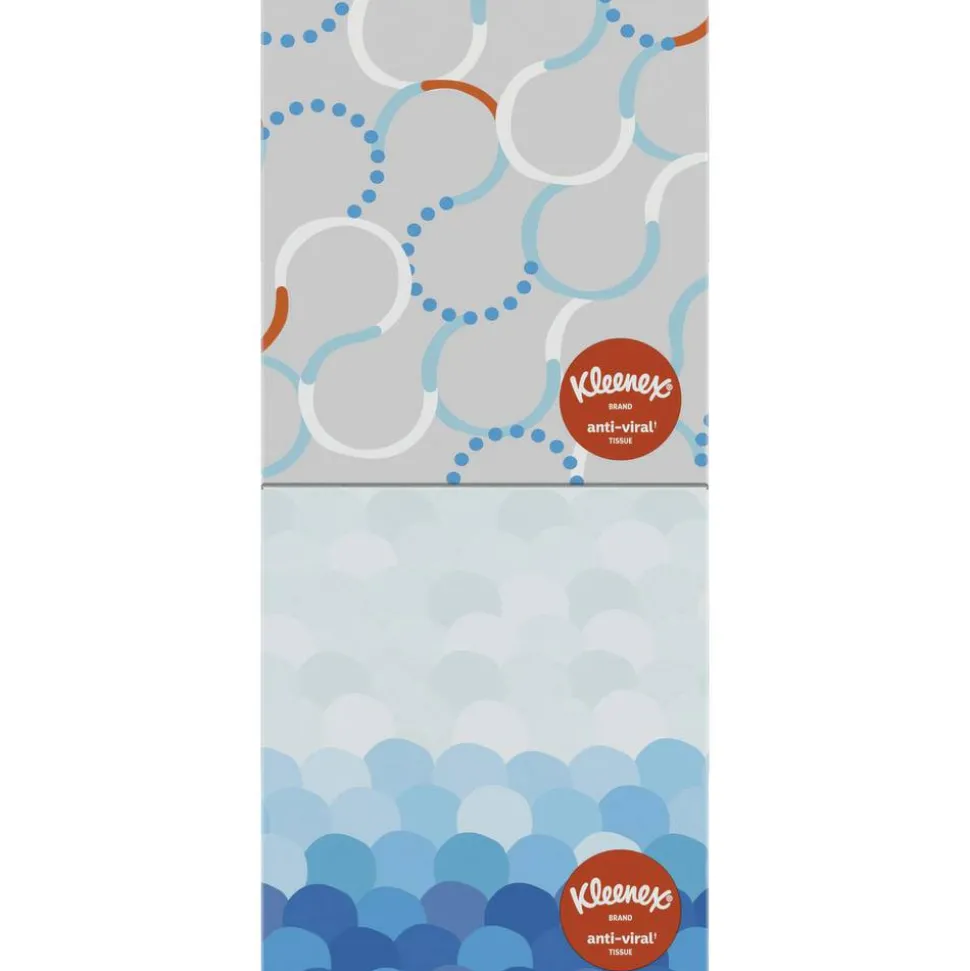 Kleenex Anti-Viral 3-Ply Facial Tissues, White, 55 Tissues Per Box, Pack Of 4 Boxes