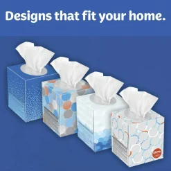 Kleenex Anti-Viral 3-Ply Facial Tissues, White, 55 Tissues Per Box, Pack Of 4 Boxes