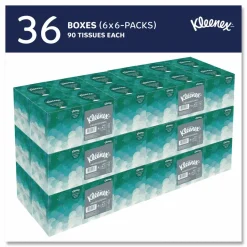 Kleenex Boutique 2-Ply Facial Tissue, White, 95 Sheets Per Box, Carton Of 36 Boxes