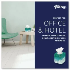 Kleenex Boutique 2-Ply Facial Tissue, White, 95 Sheets Per Box, Carton Of 36 Boxes