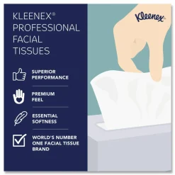 Kleenex Boutique 2-Ply Facial Tissue, White, 95 Sheets Per Box, Carton Of 36 Boxes