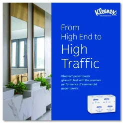 Kleenex Multifold Paper Towels (01890), White, 16 Packs / Case, 150 Tri Fold Paper Towels / Pack, 2,400 Towels / Case