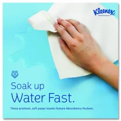Kleenex Multifold Paper Towels (01890), White, 16 Packs / Case, 150 Tri Fold Paper Towels / Pack, 2,400 Towels / Case