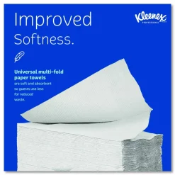 Kleenex Multifold Paper Towels (01890), White, 16 Packs / Case, 150 Tri Fold Paper Towels / Pack, 2,400 Towels / Case