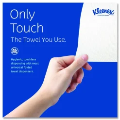 Kleenex Multifold Paper Towels (01890), White, 16 Packs / Case, 150 Tri Fold Paper Towels / Pack, 2,400 Towels / Case