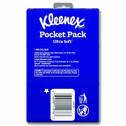Kleenex On The Go Packs Facial Tissues, 3-Ply, White, 10 Sheets/Pouch, 3 Pouches/Pack, 36 Packs/Carton