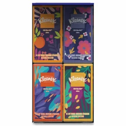 Kleenex On The Go Packs Facial Tissues, 3-Ply, White, 10 Sheets/Pouch, 16 Pouches/Pack, 6 Packs/Carton