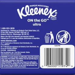 Kleenex On The Go Packs Facial Tissues, 3-Ply, White, 10 Sheets/Pouch, 8 Pouches/Pack, 12 Packs/Carton