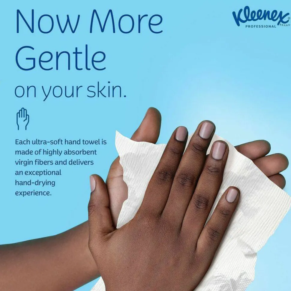 Kleenex1-Ply Hand Towels in a Pop-Up Box, 120 Sheets Per Box, Pack Of 18 Boxes