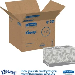 Kleenex1-Ply Hand Towels in a Pop-Up Box, 120 Sheets Per Box, Pack Of 18 Boxes
