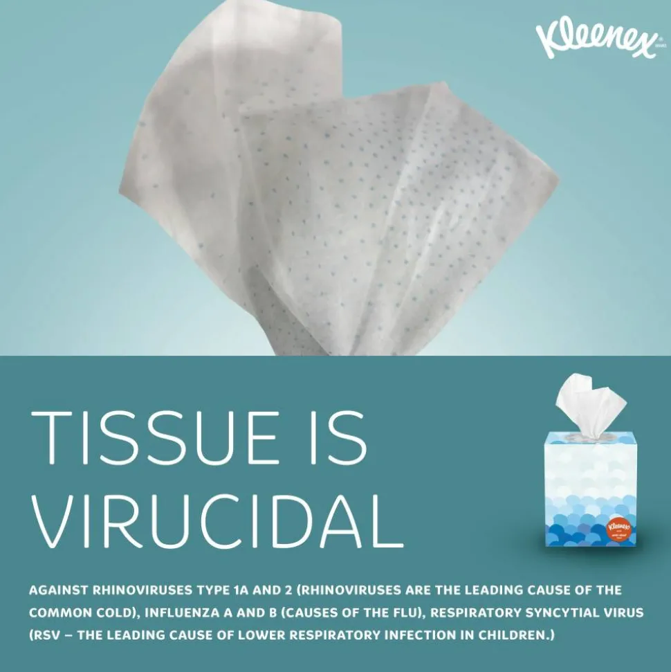 Kleenex Professional Anti-Viral 3-Ply Facial Tissues, White, 55 Tissues Per Box, Pack Of 3 Boxes