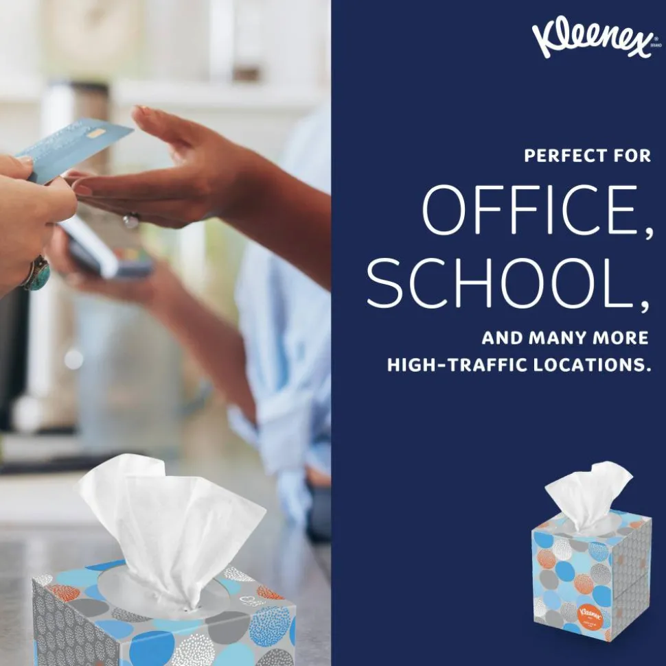 Kleenex Professional Anti-Viral 3-Ply Facial Tissues, White, 55 Tissues Per Box, Pack Of 3 Boxes