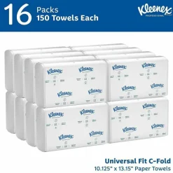 Kleenex Professional C-Fold Paper Towels, 150 Sheets Per Pack, Case of 16 Packs