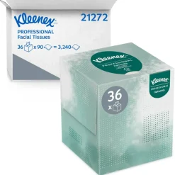 Kleenex Professional Naturals Boutique Facial Tissue Cube, 90 Sheets Per Box, Case of 36 Boxes, 21272