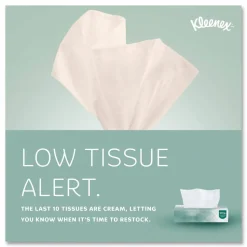 Kleenex Professional Naturals Facial Tissue, 2-Ply, White, Flat Facial Tissue Boxes for Business, 125 Sheets Per Box, Case of 48 Boxes