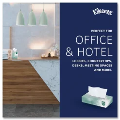Kleenex Professional Naturals Facial Tissue, 2-Ply, White, Flat Facial Tissue Boxes for Business, 125 Sheets Per Box, Case of 48 Boxes