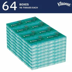 Kleenex Professional White Facial Tissue Junior Pack, 2-Ply, 48 Sheets/Box, 64 Boxes/Carton